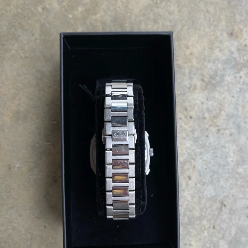 CAINTE Claude Quartz Chronograph Panda Style. Amazing Style. Nautilus 39mm Black